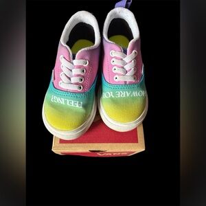 Vans Kids Gradient Tie-Dye Canvas Sneakers - Pink, Teal & Yellow